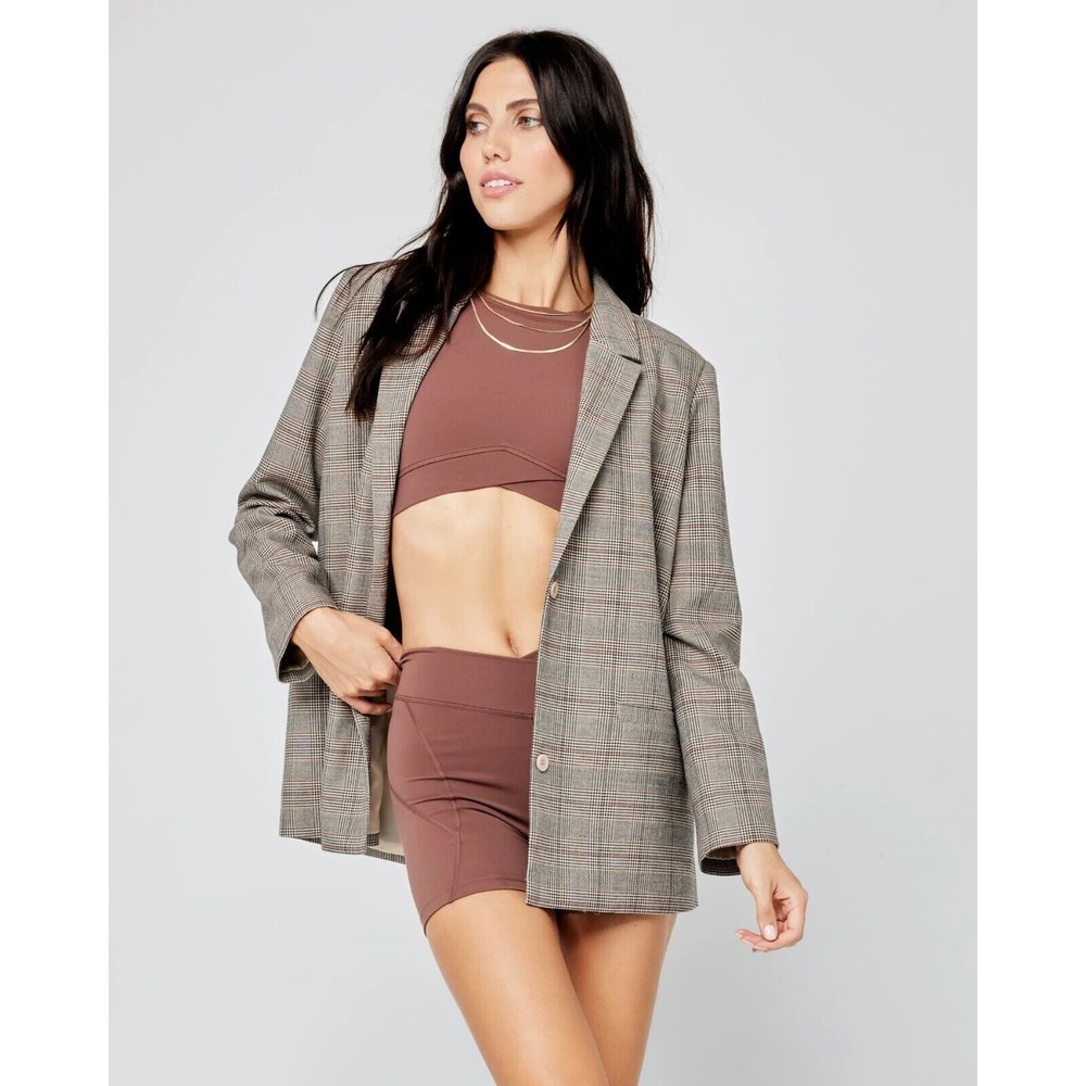LSPACE x Tessa Brooks Nadia Plaid Blazer  S NWT